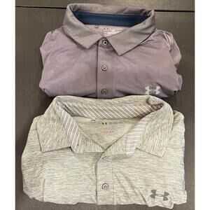 Lot of 2 Under Armour Performance Golf Polo Shirt Men’s Size 3XL Gray Great Con.